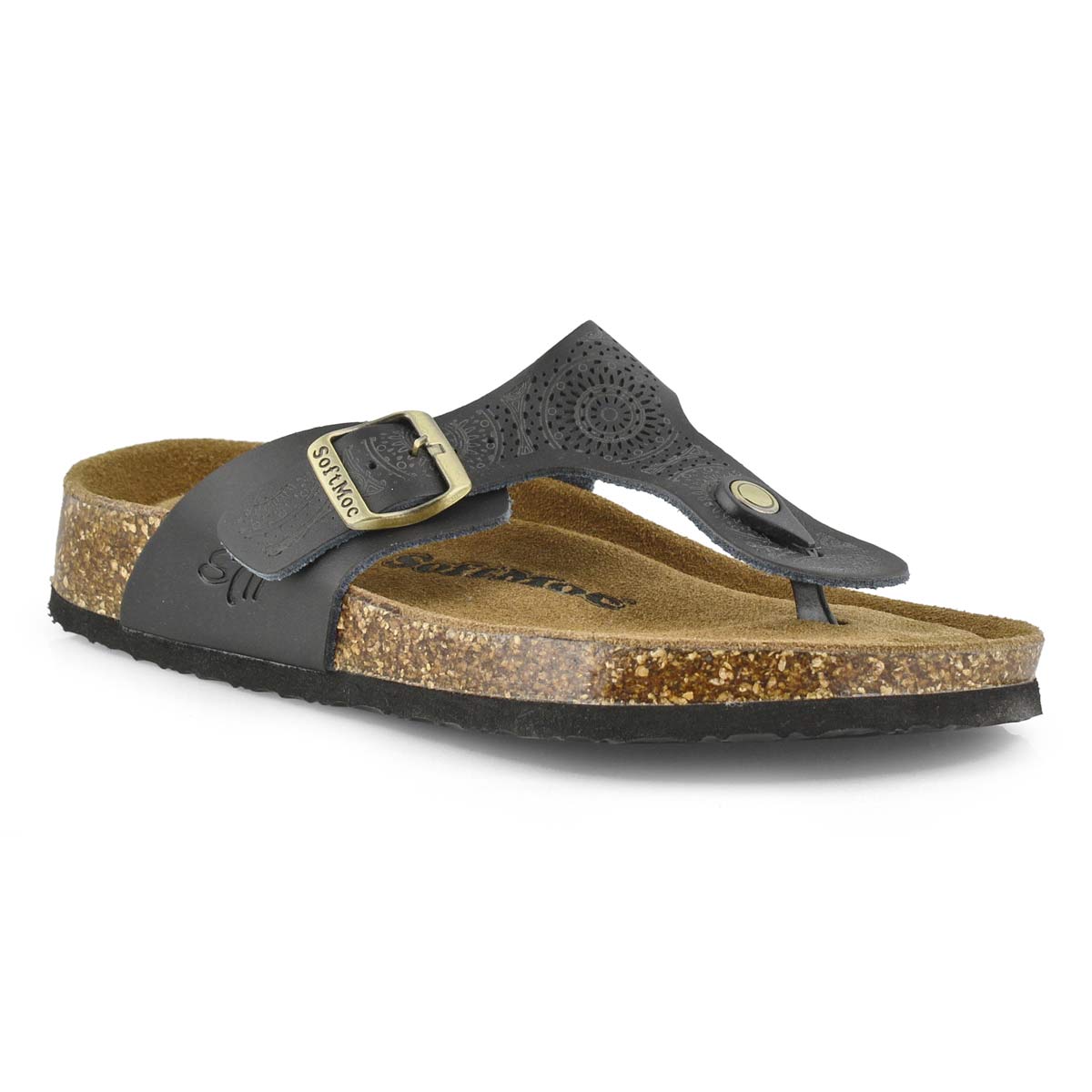 Women's ANGY 5 blk perf memory foam thong sandals