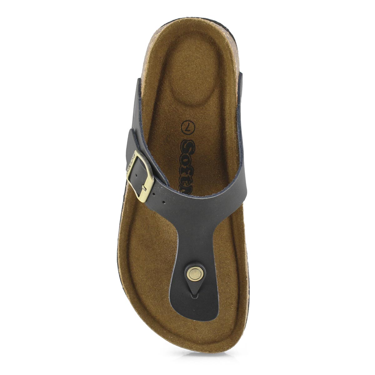 Lds Angy 5 blk memory foam thong sandal