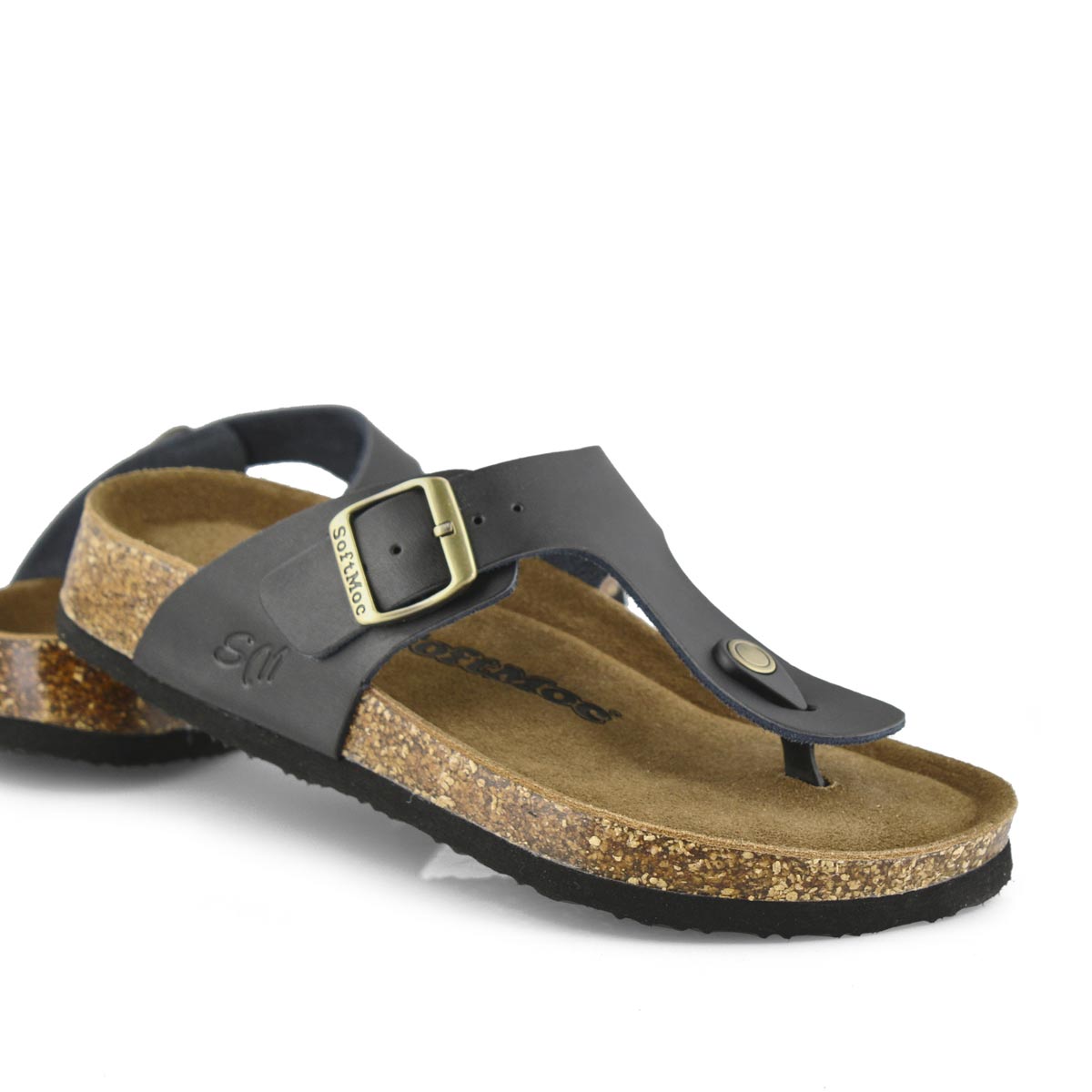 Lds Angy 5 blk memory foam thong sandal