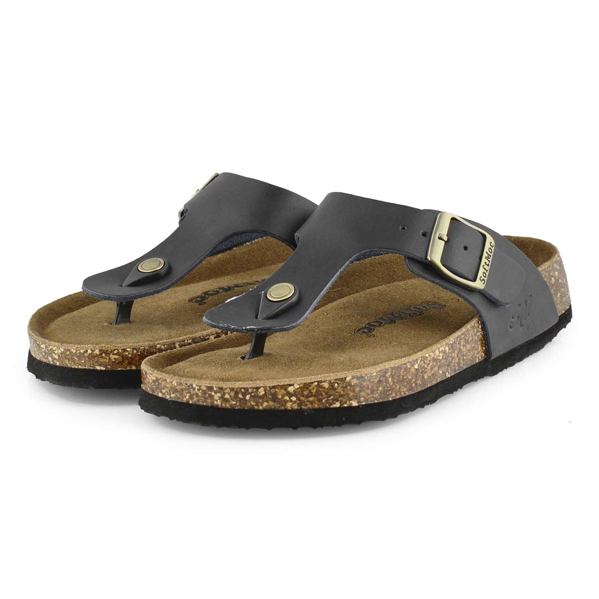Lds Angy 5 blk memory foam thong sandal