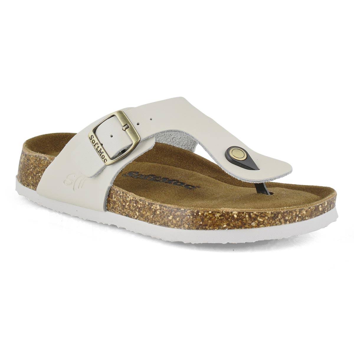 Women's ANGY 5 pearl white memory foam sandals