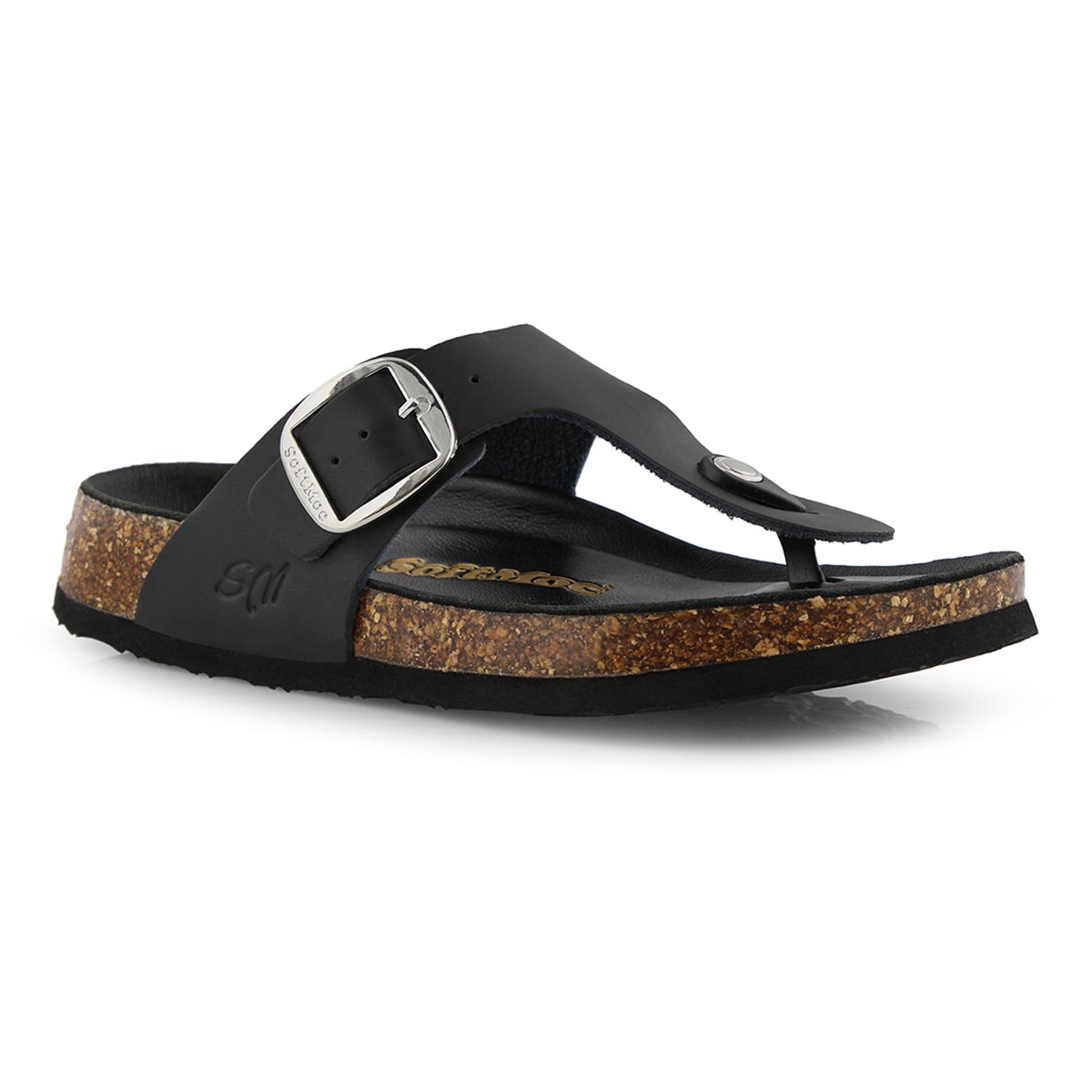 Lds Angy5 Smooth black thong sandal