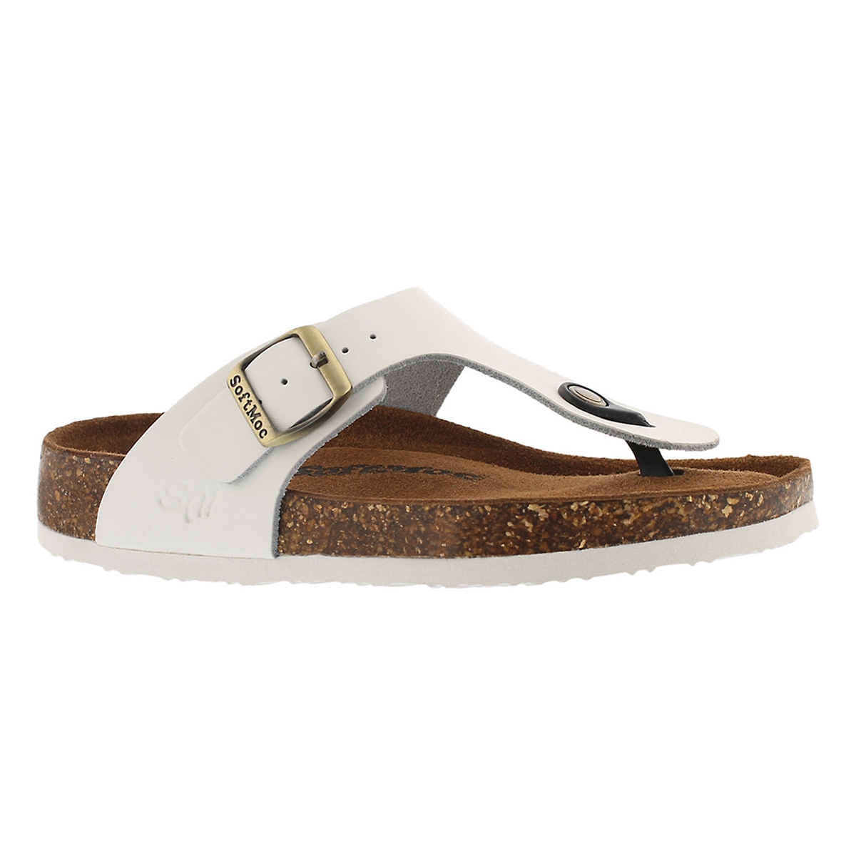 Women's ANGY 5 white memory foam thong sandals