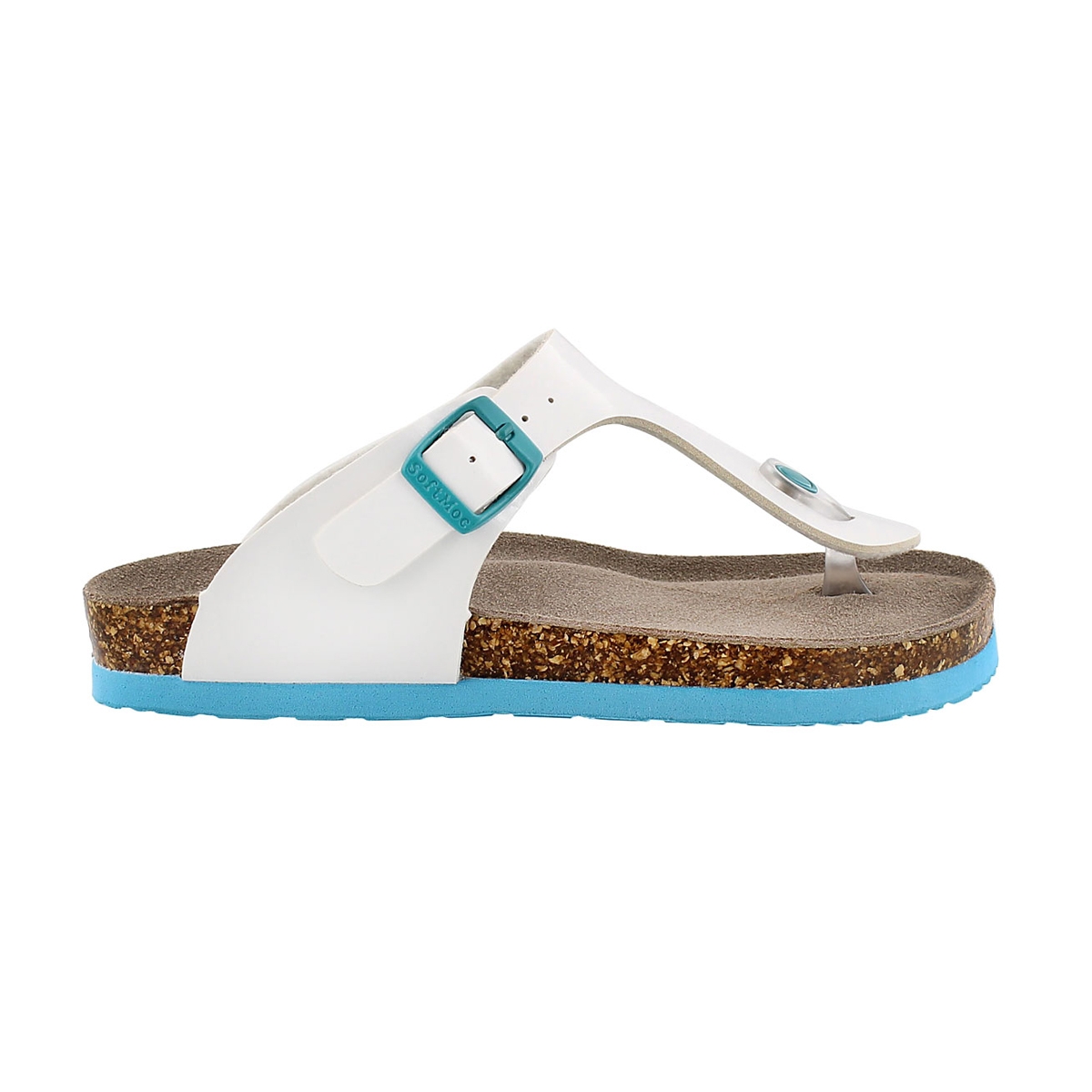 Grls Angy 3 white patent thong sandal