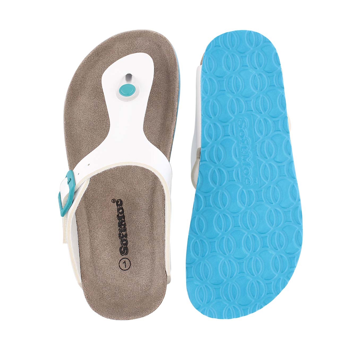 Grls Angy 3 white patent thong sandal