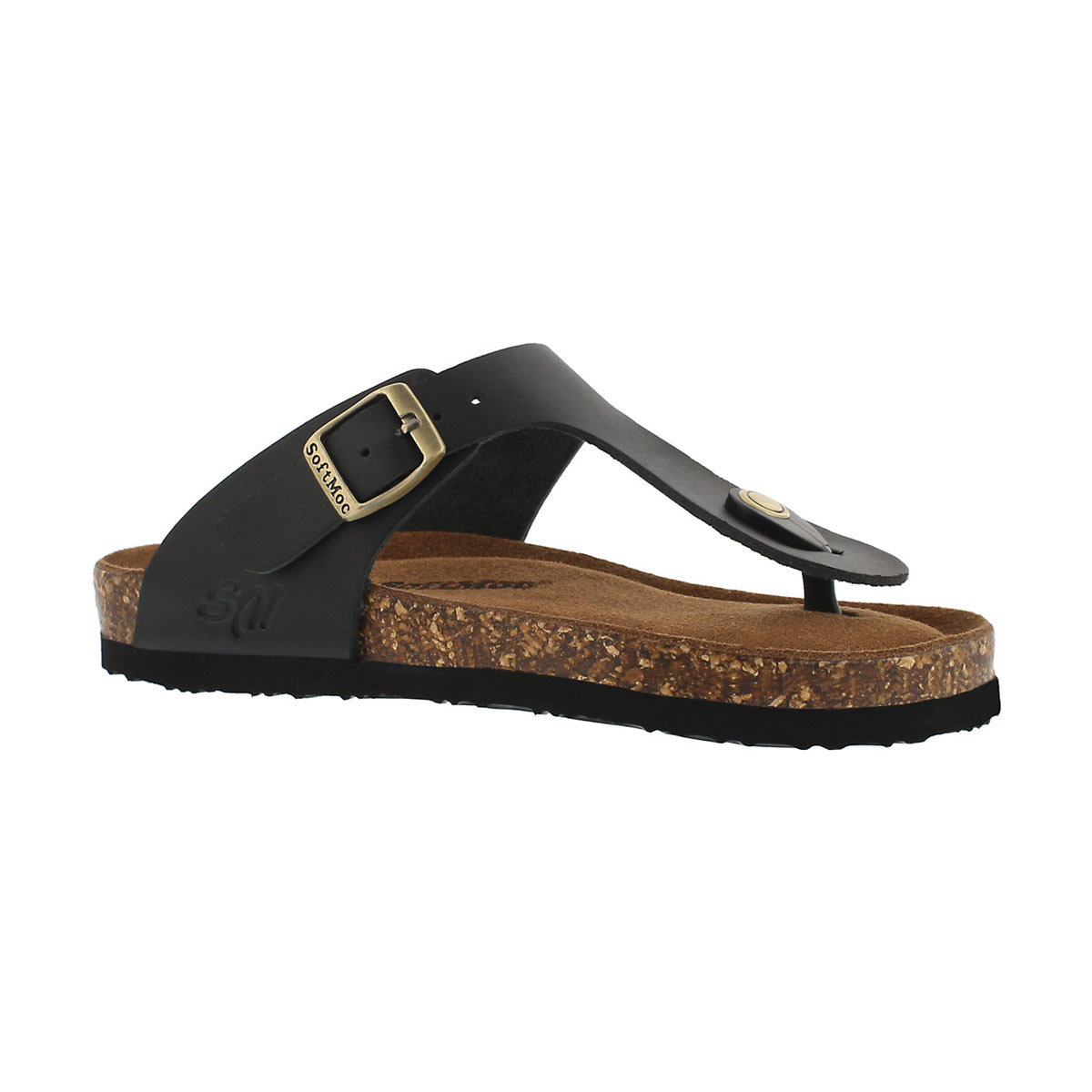 Grls Angy 5 blk memory foam thng sandal