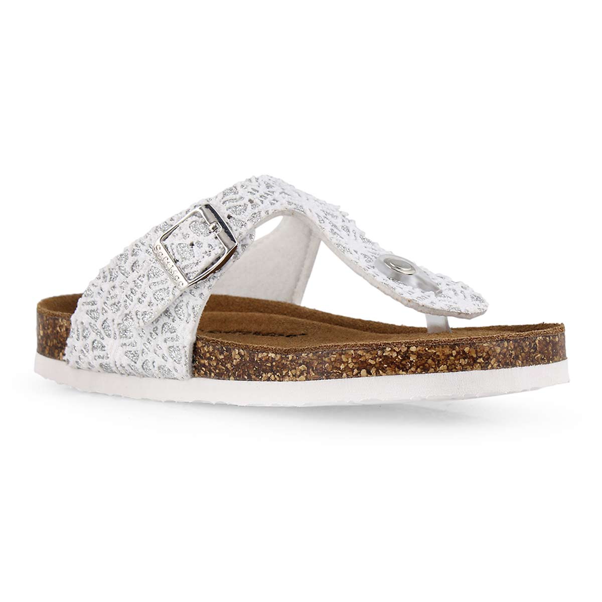 Grls Angy 6 Fab white mem foam thng sndl
