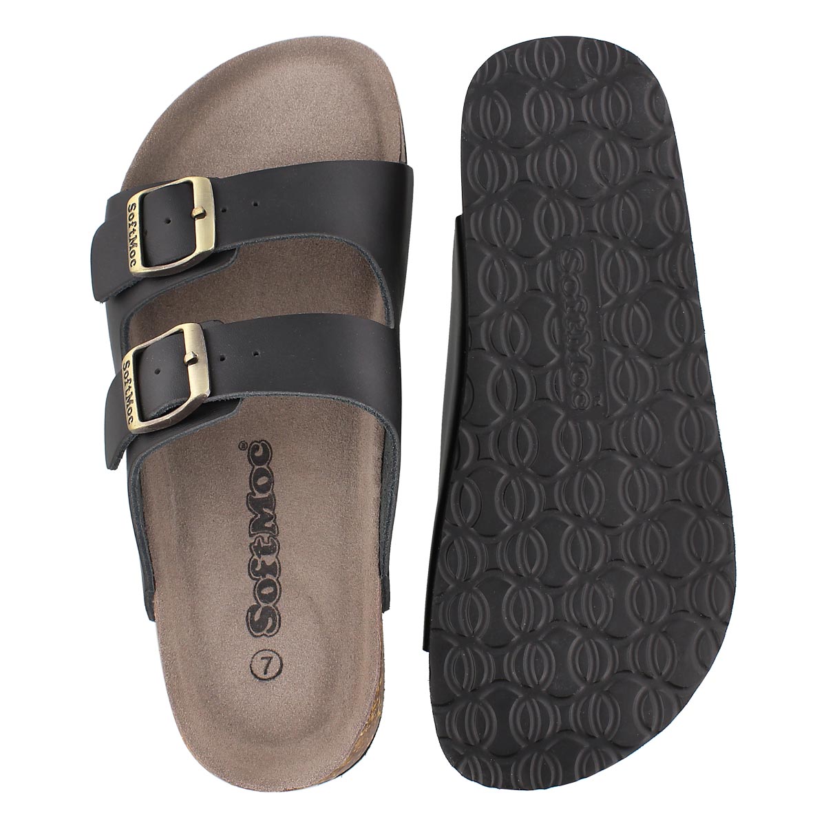 Lds Anna 3 black memory footbed sandal