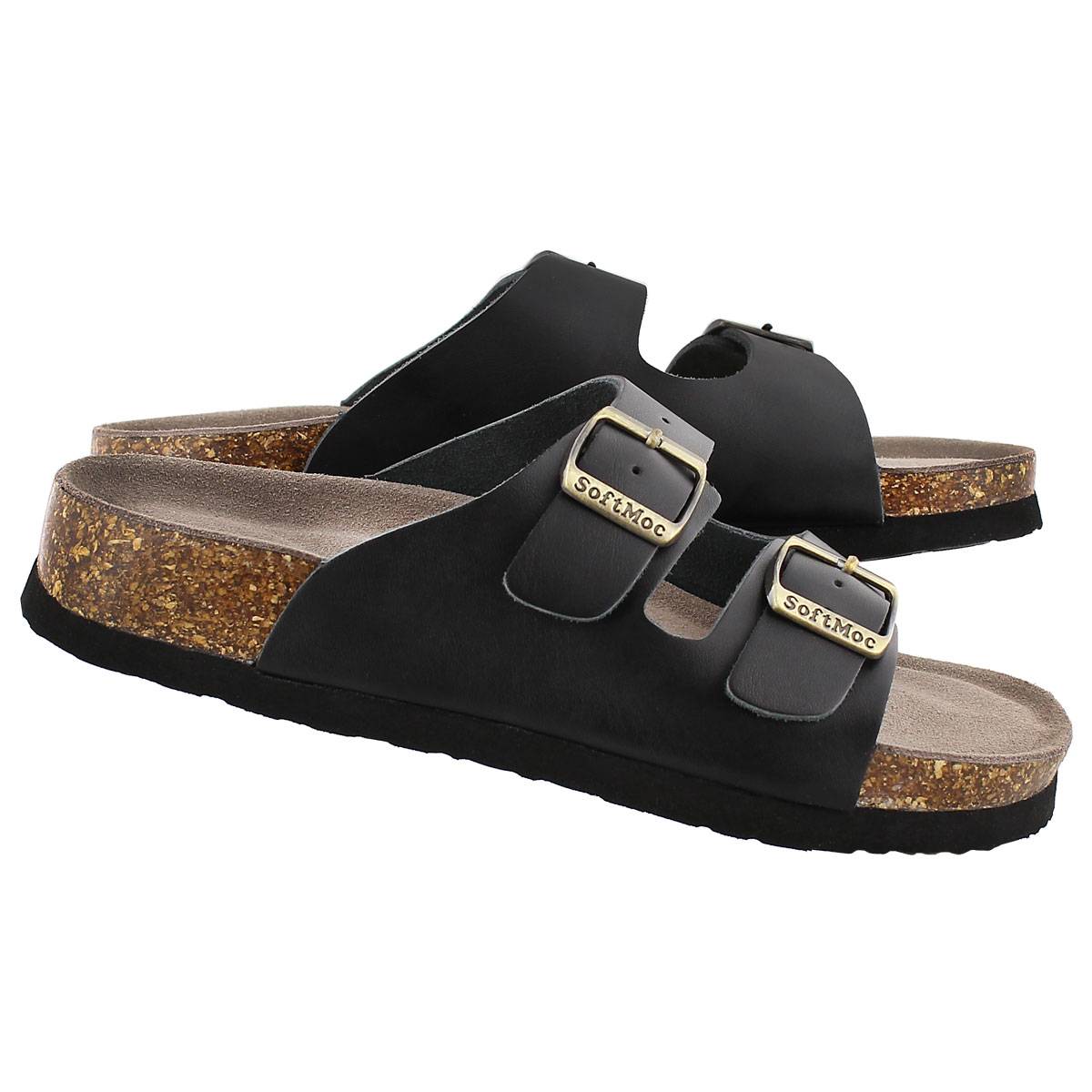 Lds Anna 3 black memory footbed sandal