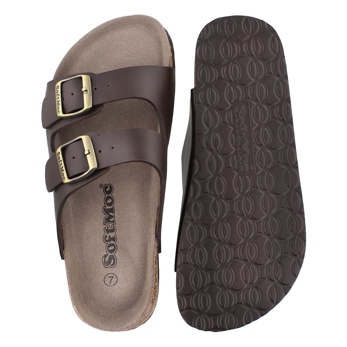 Sandale mousse visc ANNA 3, brun, fem