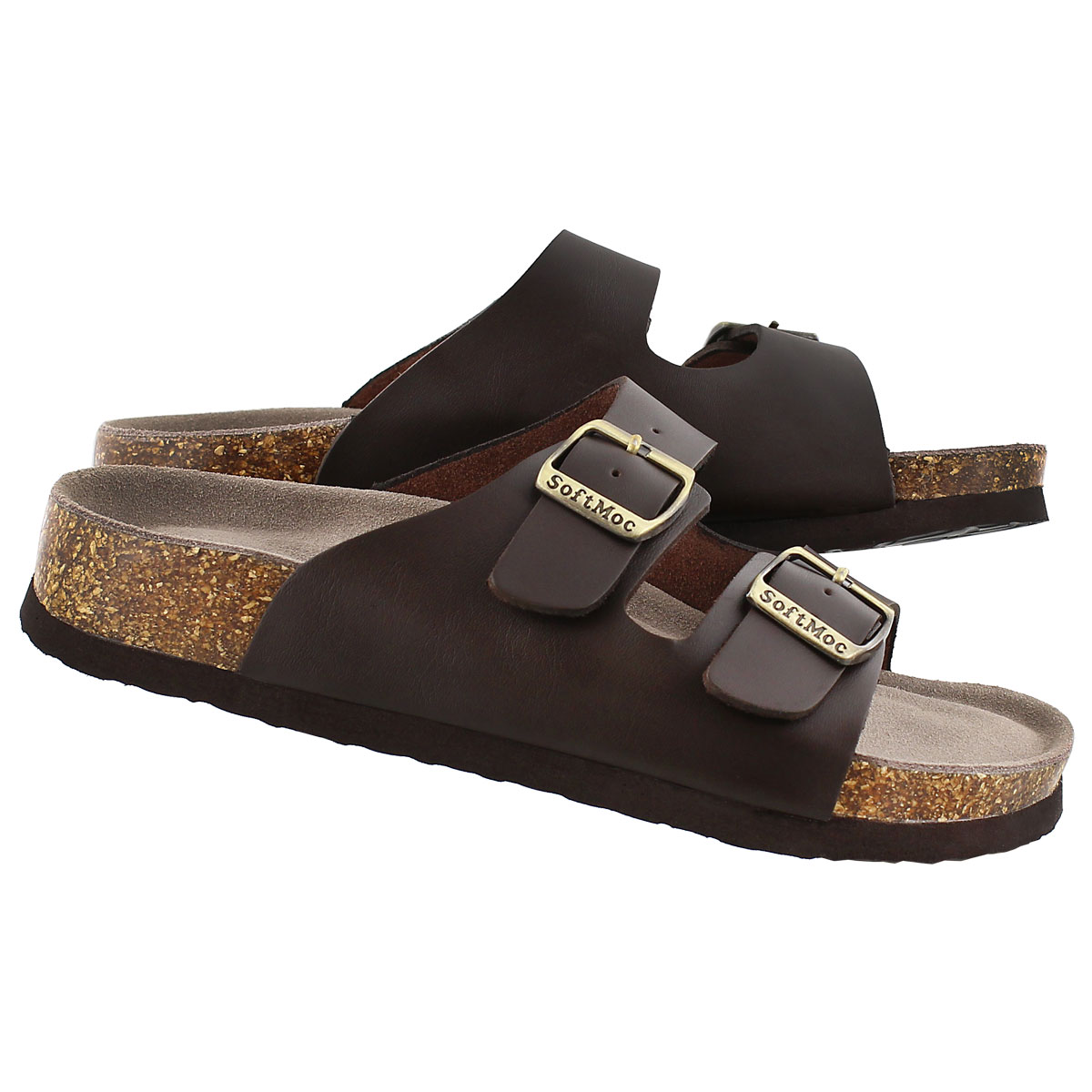 Sandale mousse visc ANNA 3, brun, fem