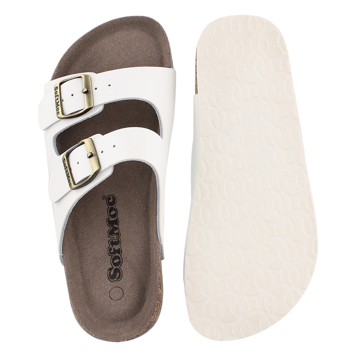 Lds Anna 3 white memory footbed sandal