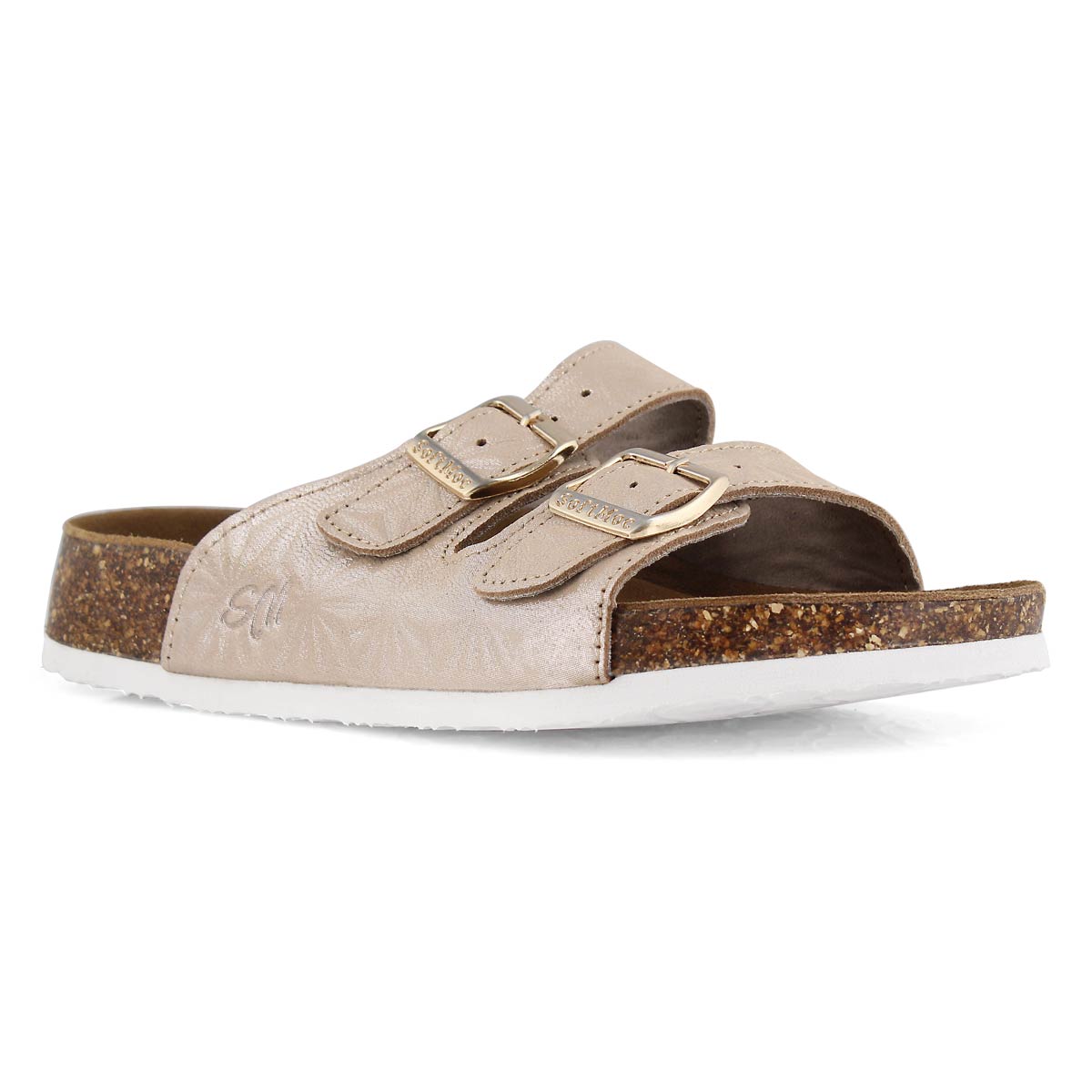 Lds Anna 5 metallic mem foam slide sndl
