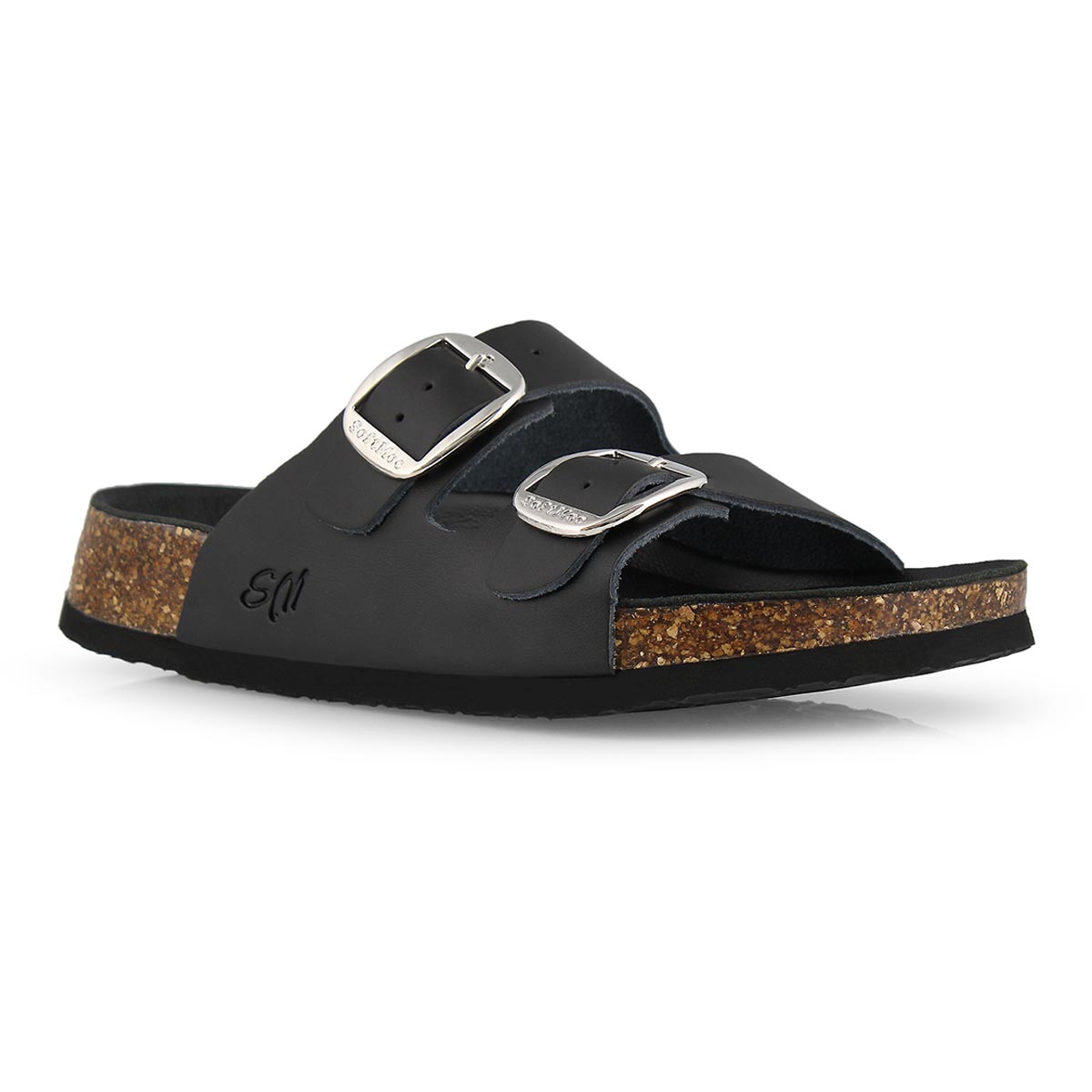 Lds Anna5 Smooth black slide sandal