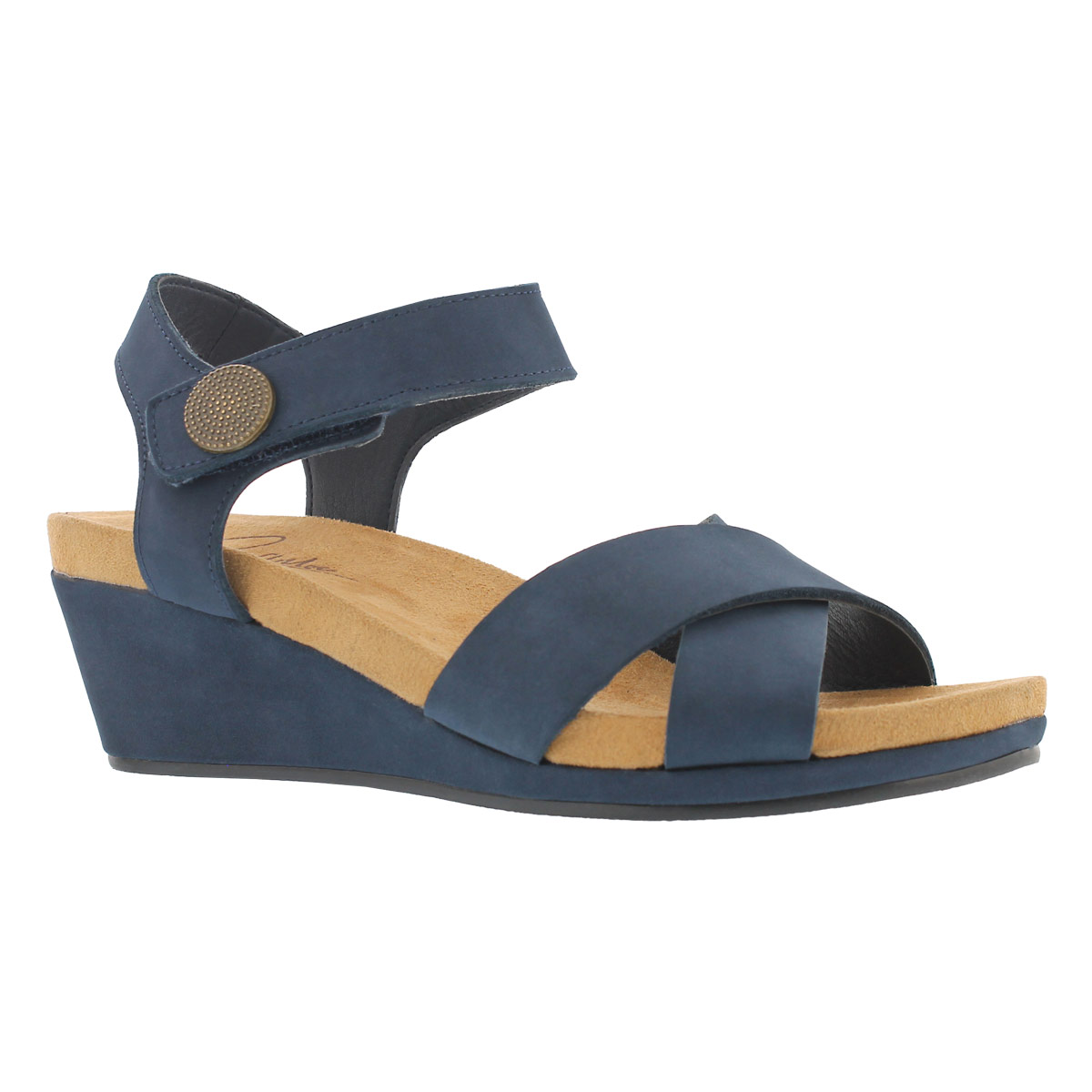 Women's ANNALISA navy casual wedge sandals