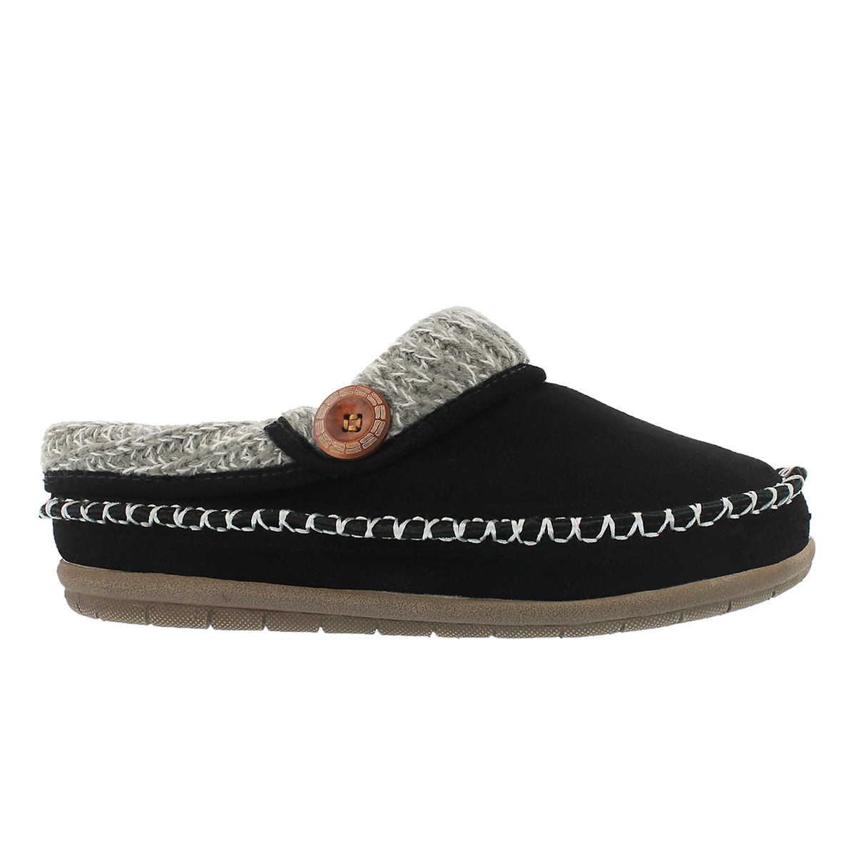 Lds Annalise black open back slipper
