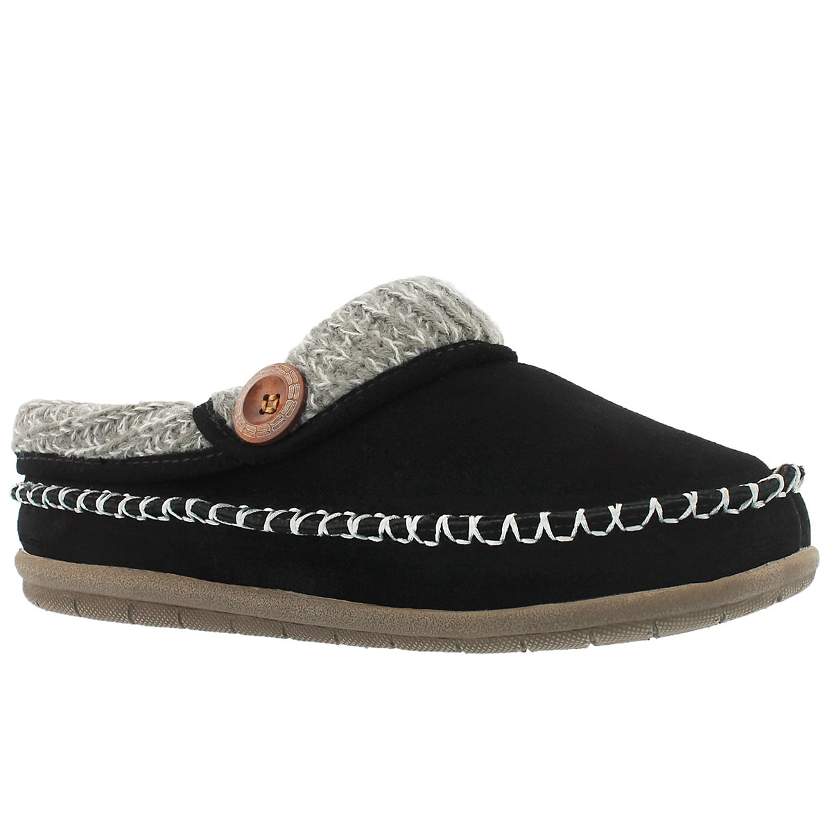 Lds Annalise black open back slipper