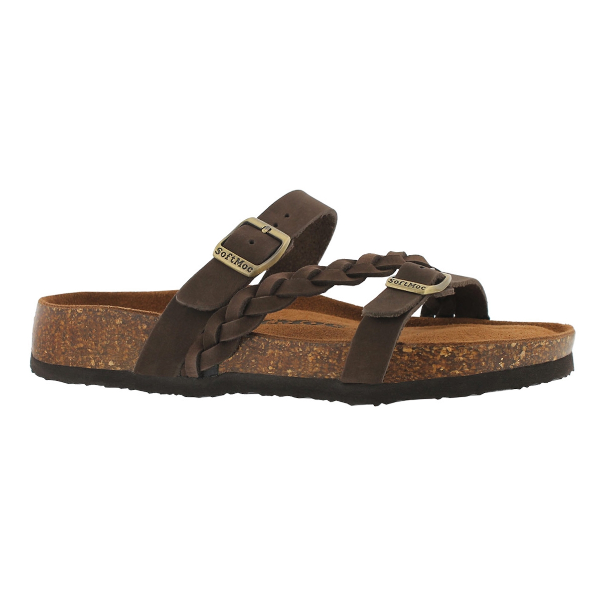Lds Anya 5 brown memory foam slide sndl