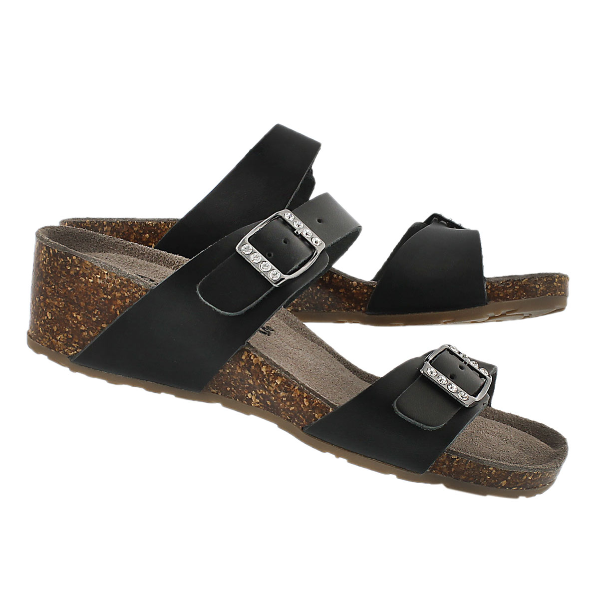 Lds Ashlynn 2 black memory foam sandal