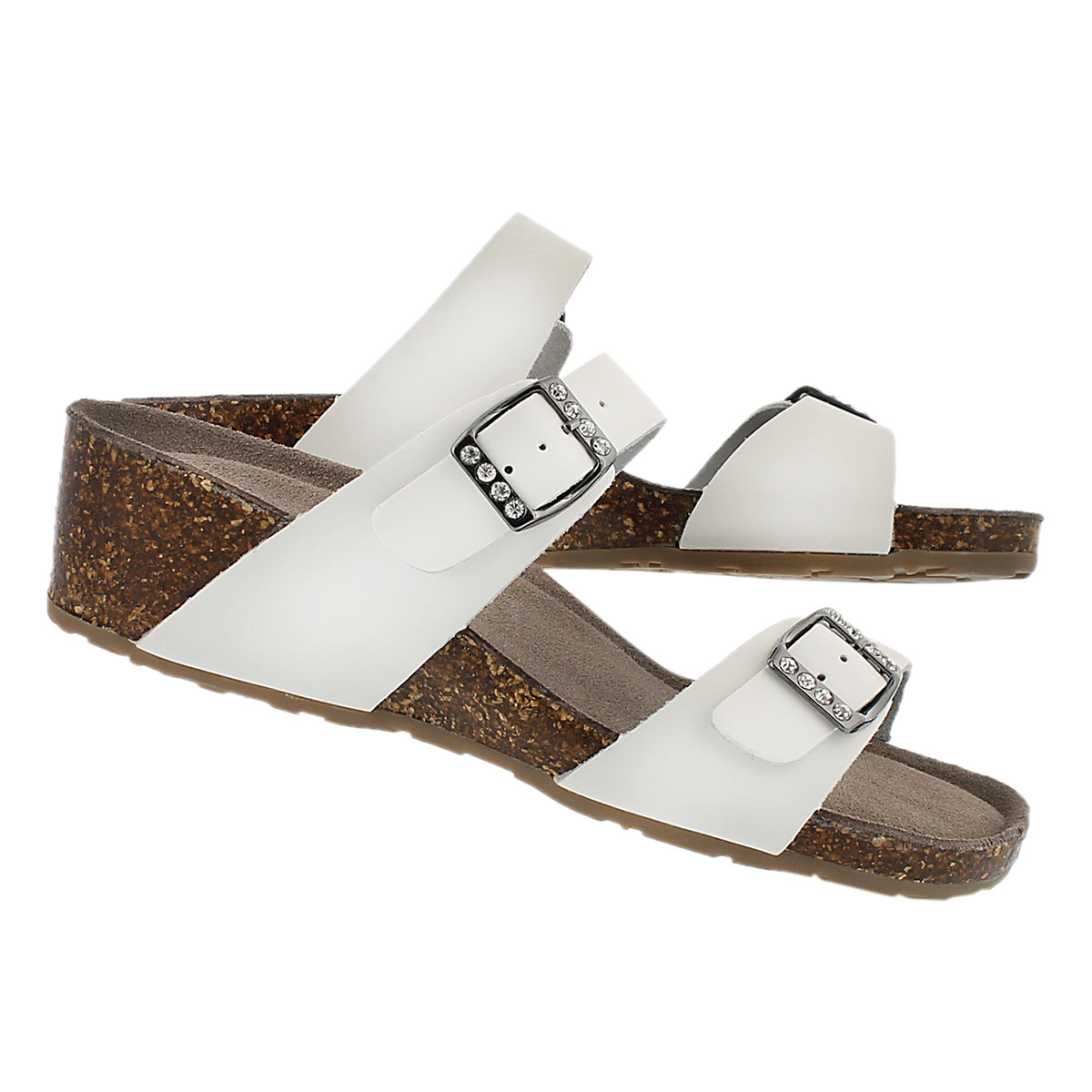Lds Ashlynn 2 white memory foam sandal