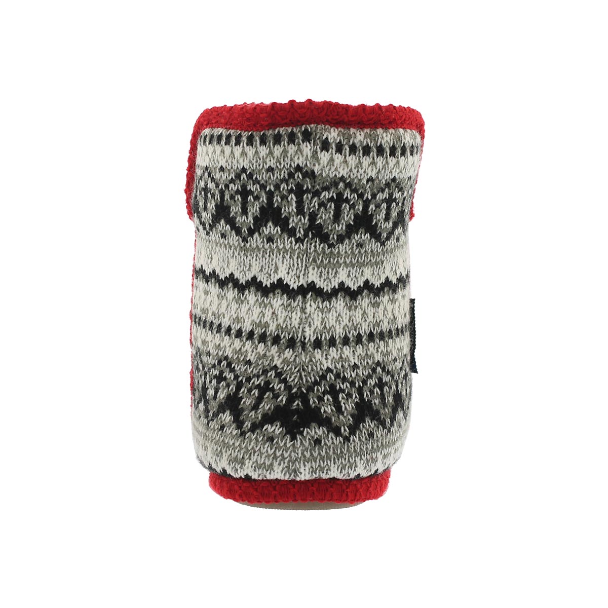 Lds Audrey grey/red bootie slipper