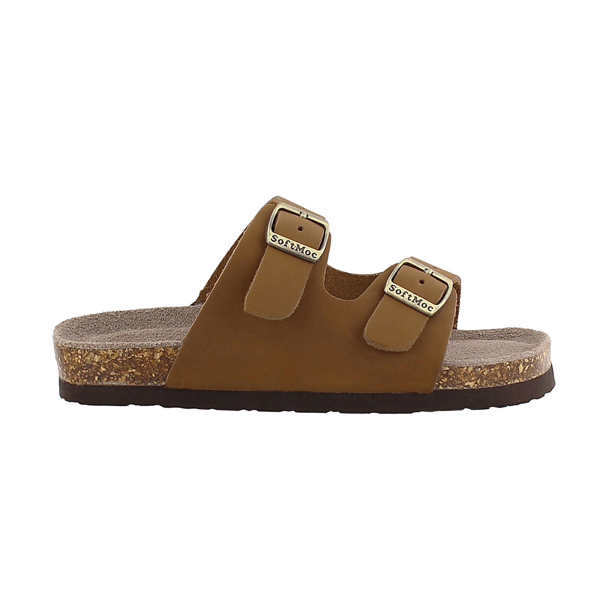 Kds Aurora 2 tan 2 strap slide sandal