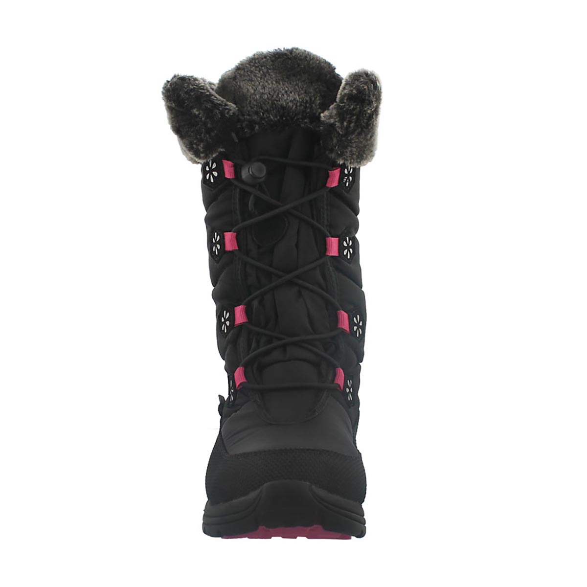Grls Ava black tall bungee winter boot
