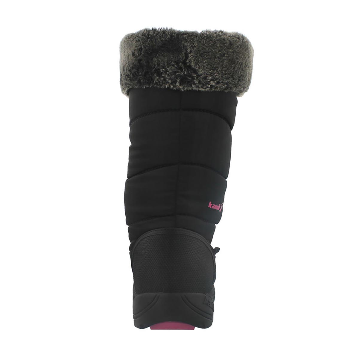 Grls Ava black tall bungee winter boot