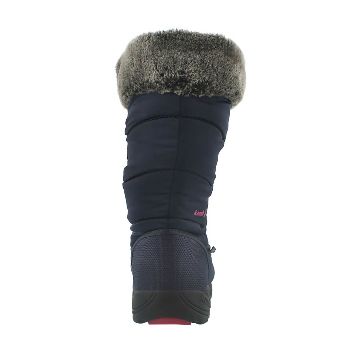 Grls Ava navy tall bungee winter boot