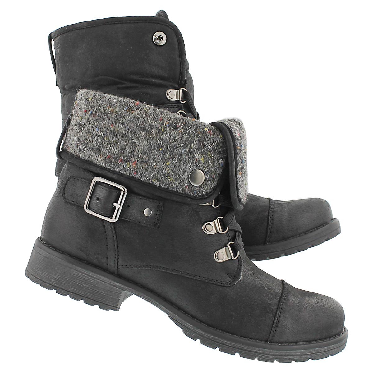 Lds Avery 2 blk lace up casual boot