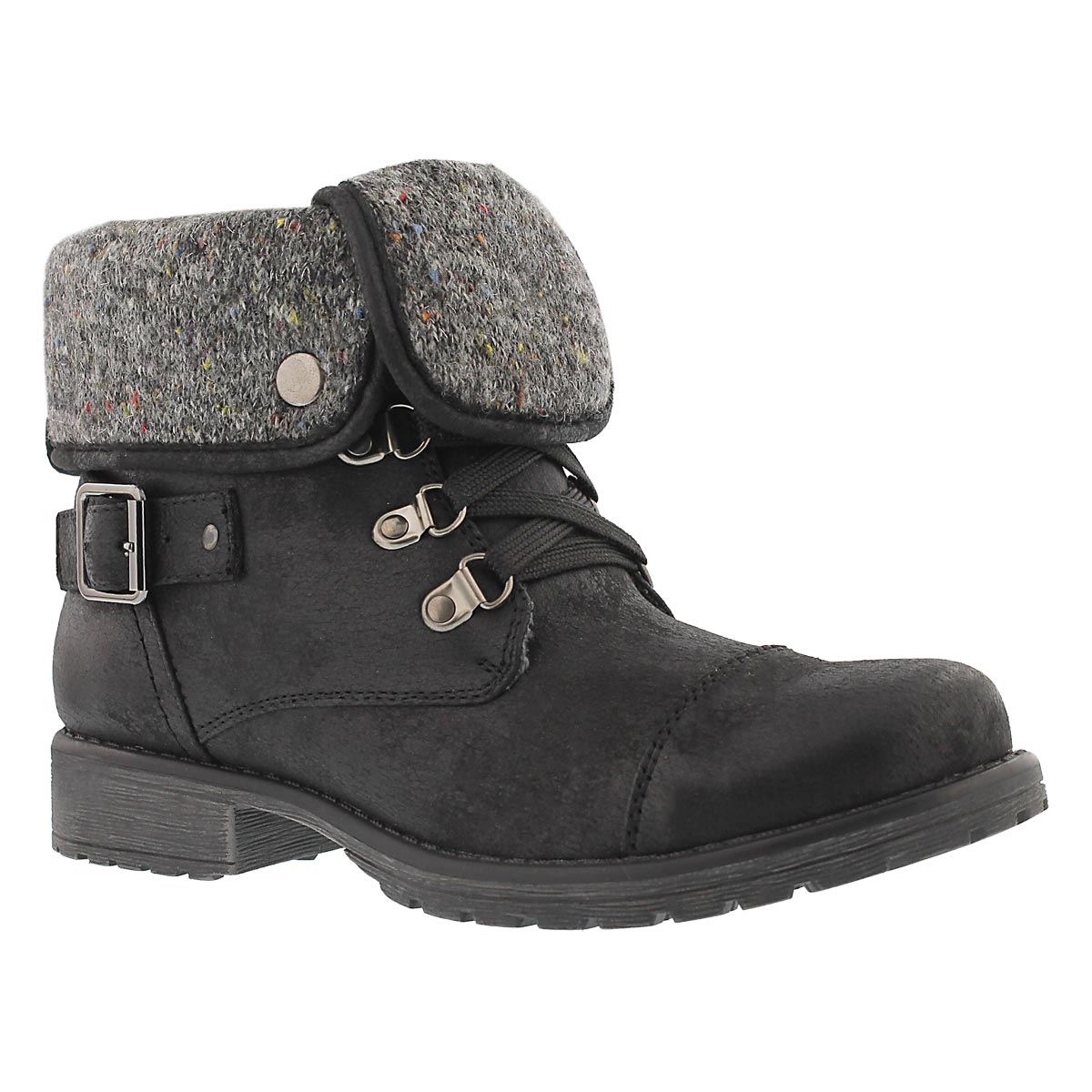 Lds Avery 2 blk lace up casual boot