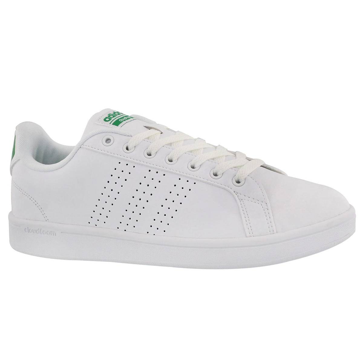 Men's CLOUDFOAM ADVANTAGE CLEAN wht/grn sneakers