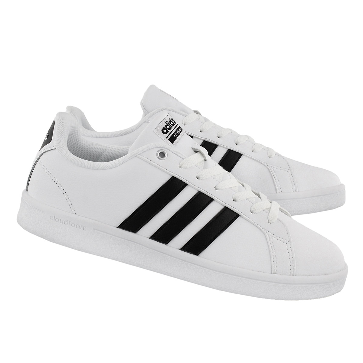 Adidas Men's CLOUDFOAM ADVANTAGE wht/blk snea | Softmoc.com