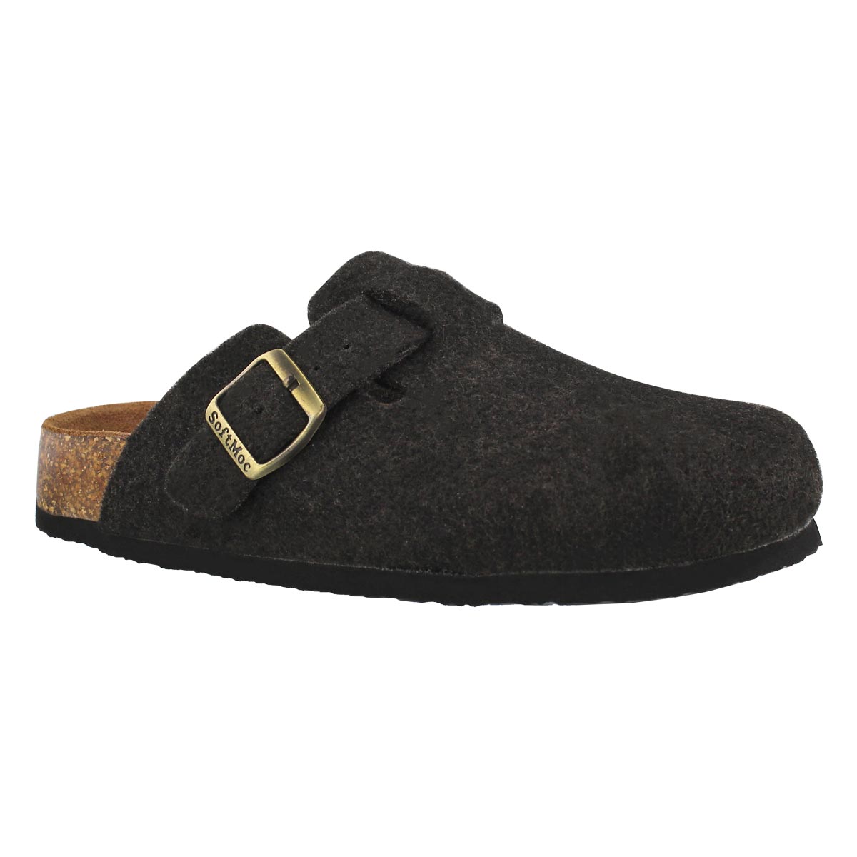 Lds Ayr 5 black wool casual clog