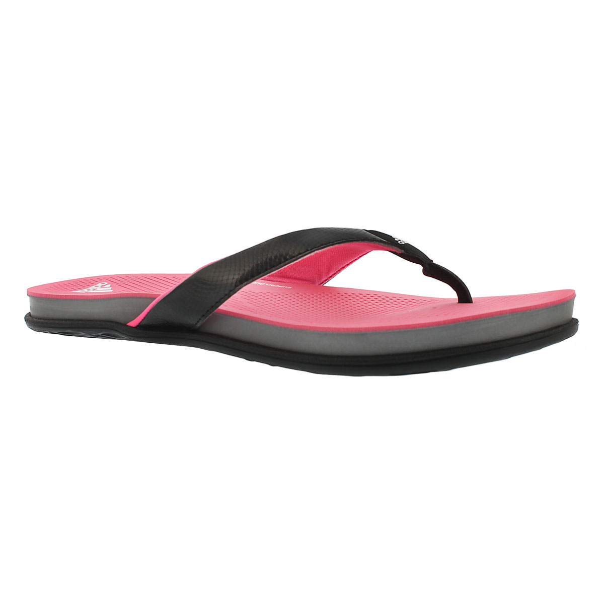 Lds Supercloud Plus blk/pnk thong sandal