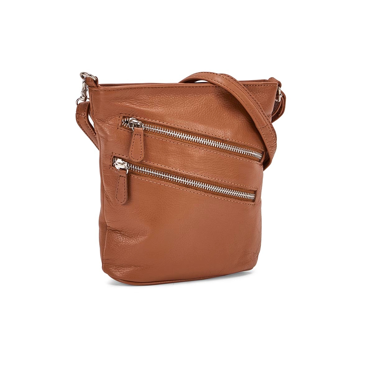 Lds Cassie drk tan crossbody bag