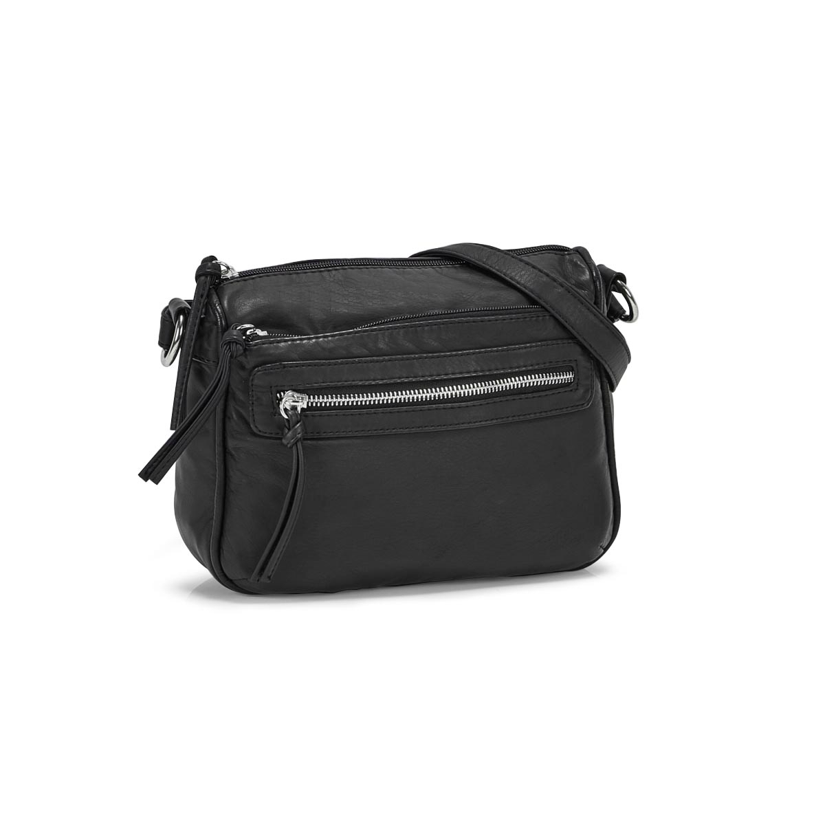 Lds black pearlized crossbody bag