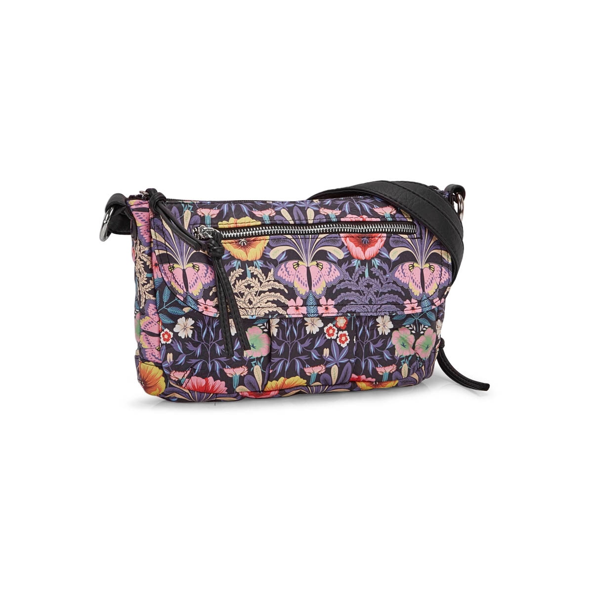 Lds blk butterfly flap over crossbody