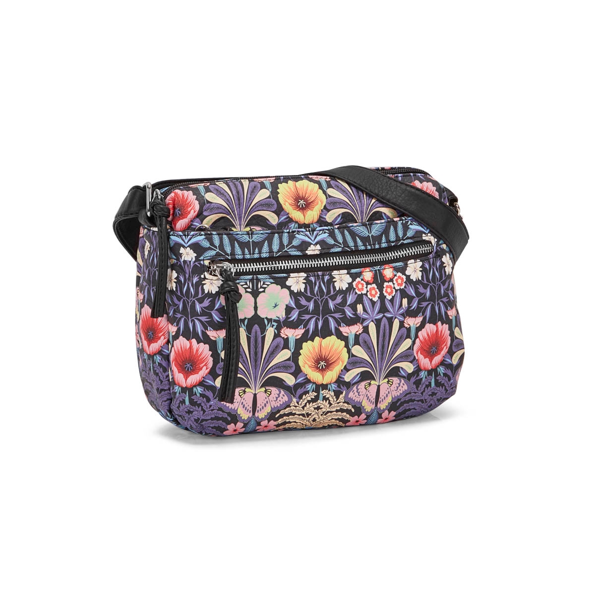 Lds black butterfly crossbody