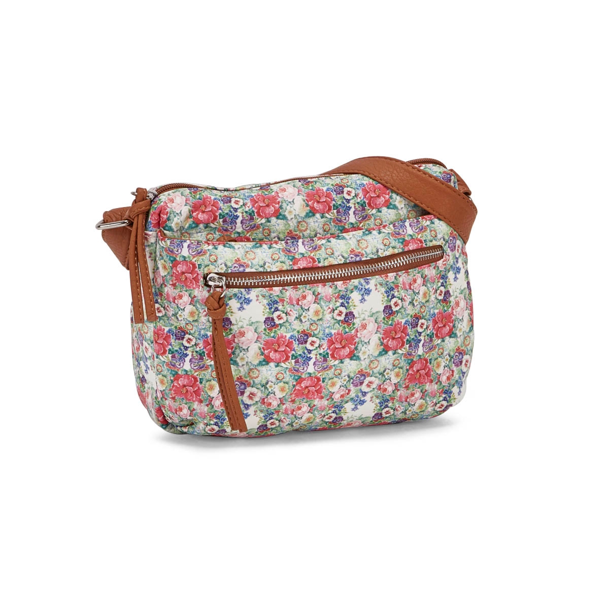 Lds cream spring flowers crossbody