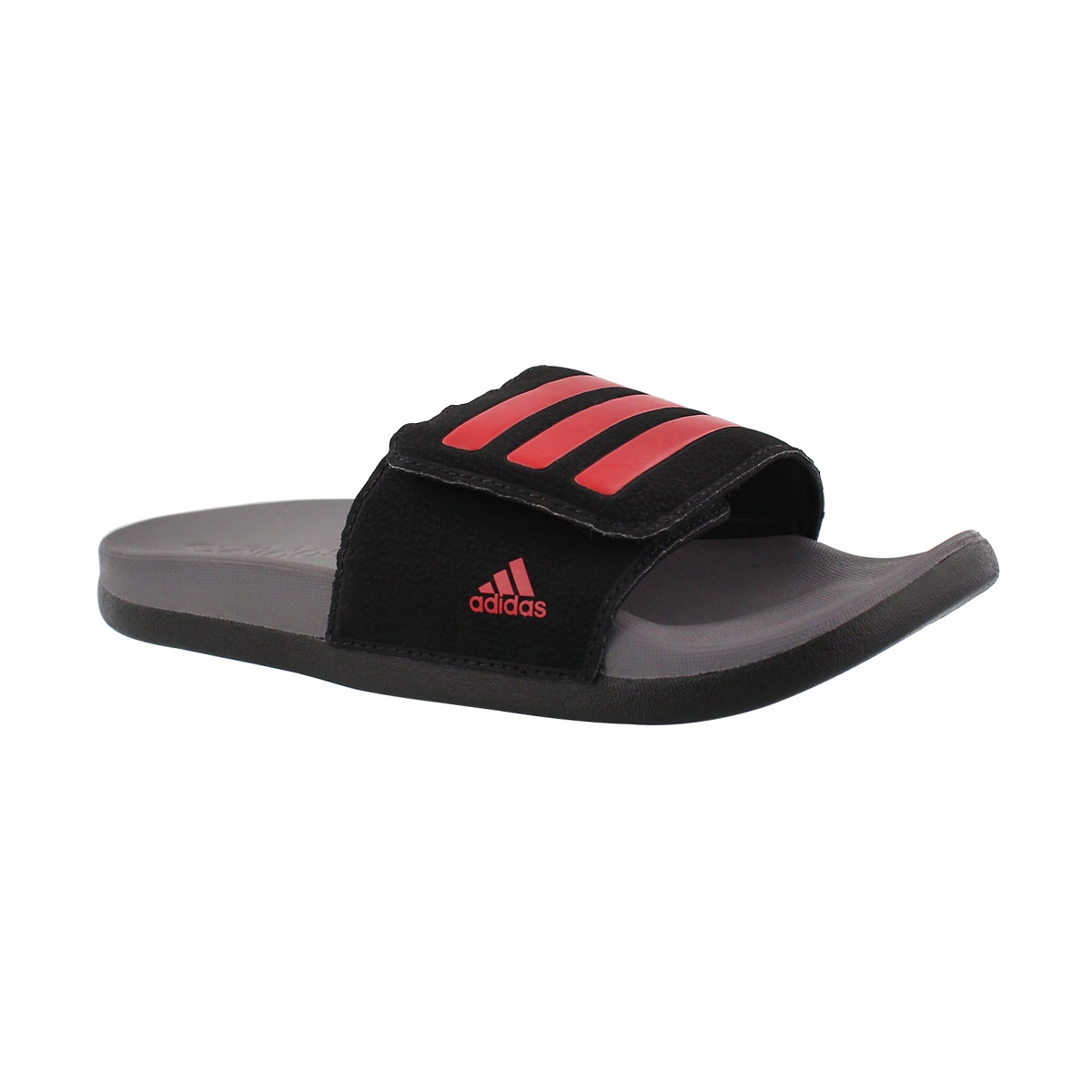 Kids' ADILETTE CLF black/red adjustable slides