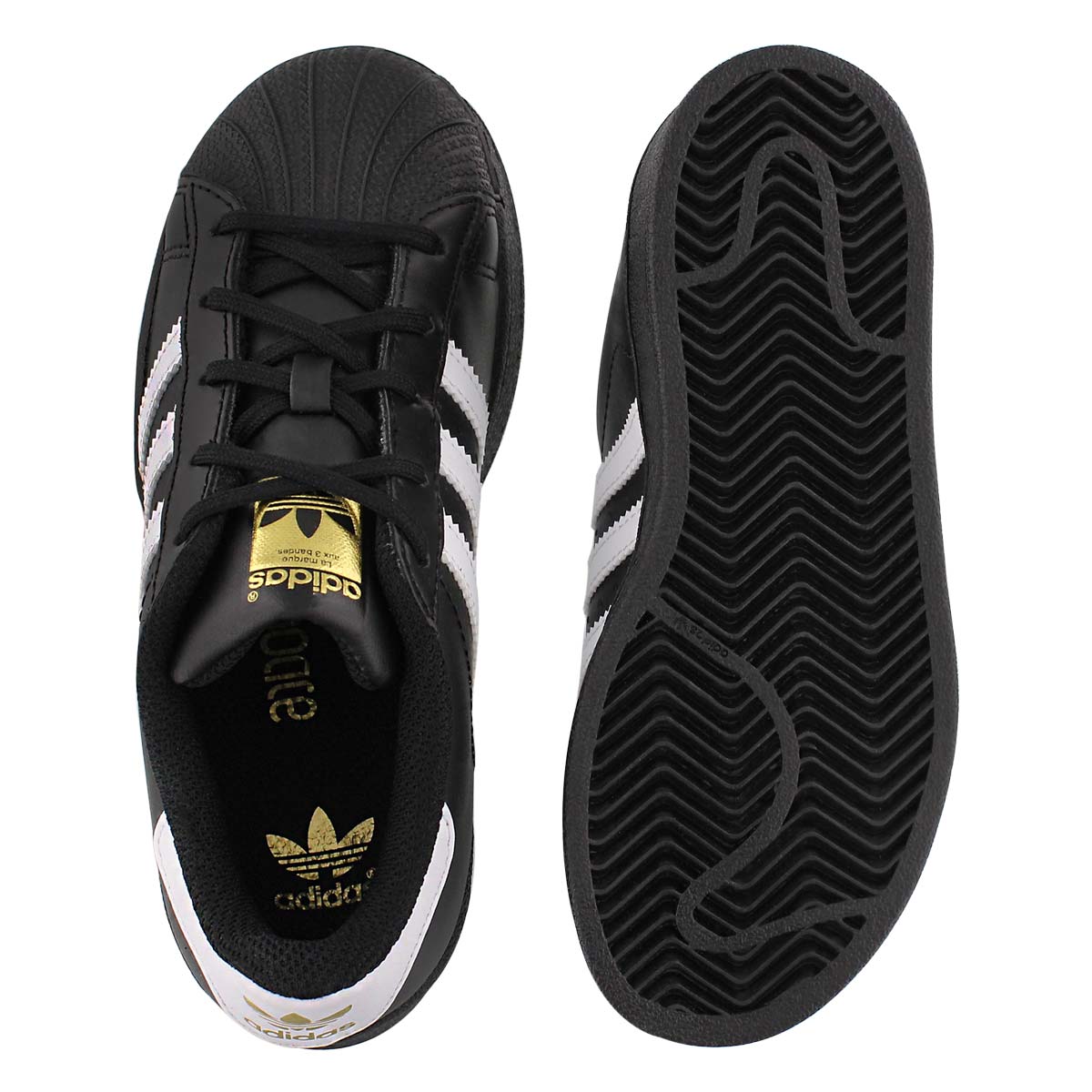 Bys Superstar blk/wht lace up sneaker