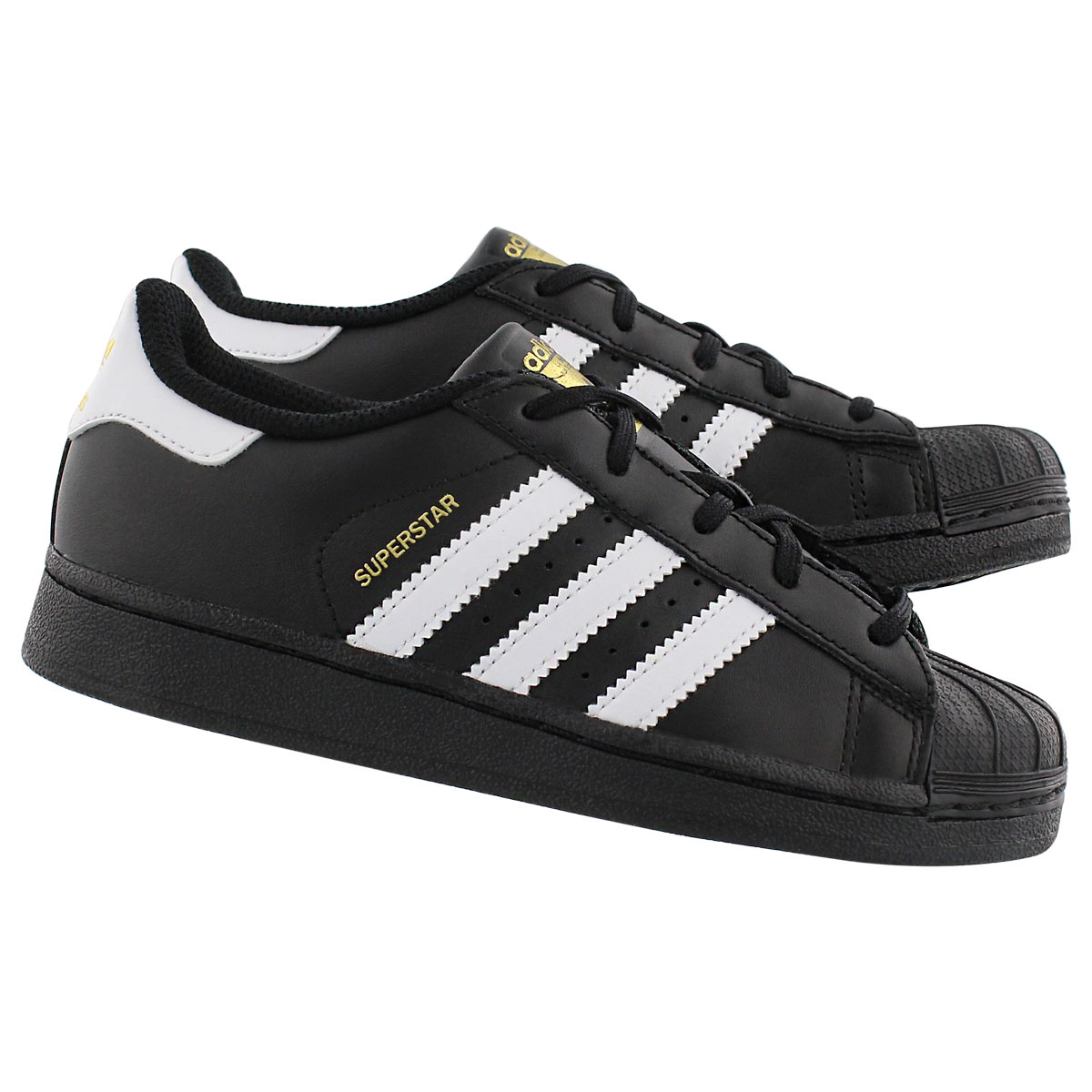 Bys Superstar blk/wht lace up sneaker