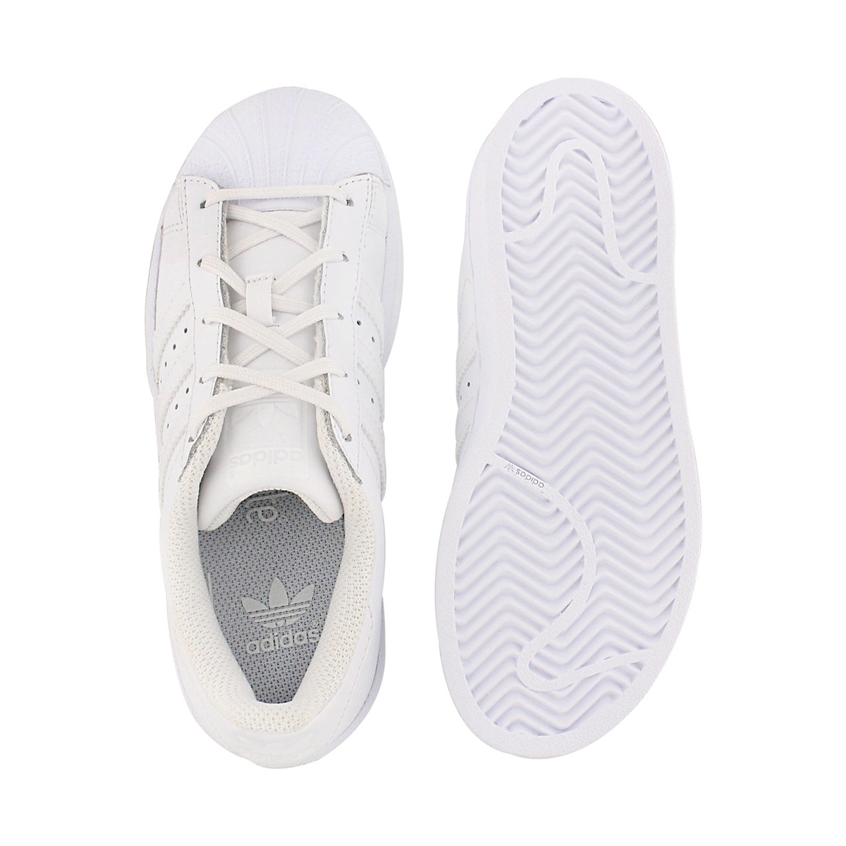 Chlds Superstar white lace up