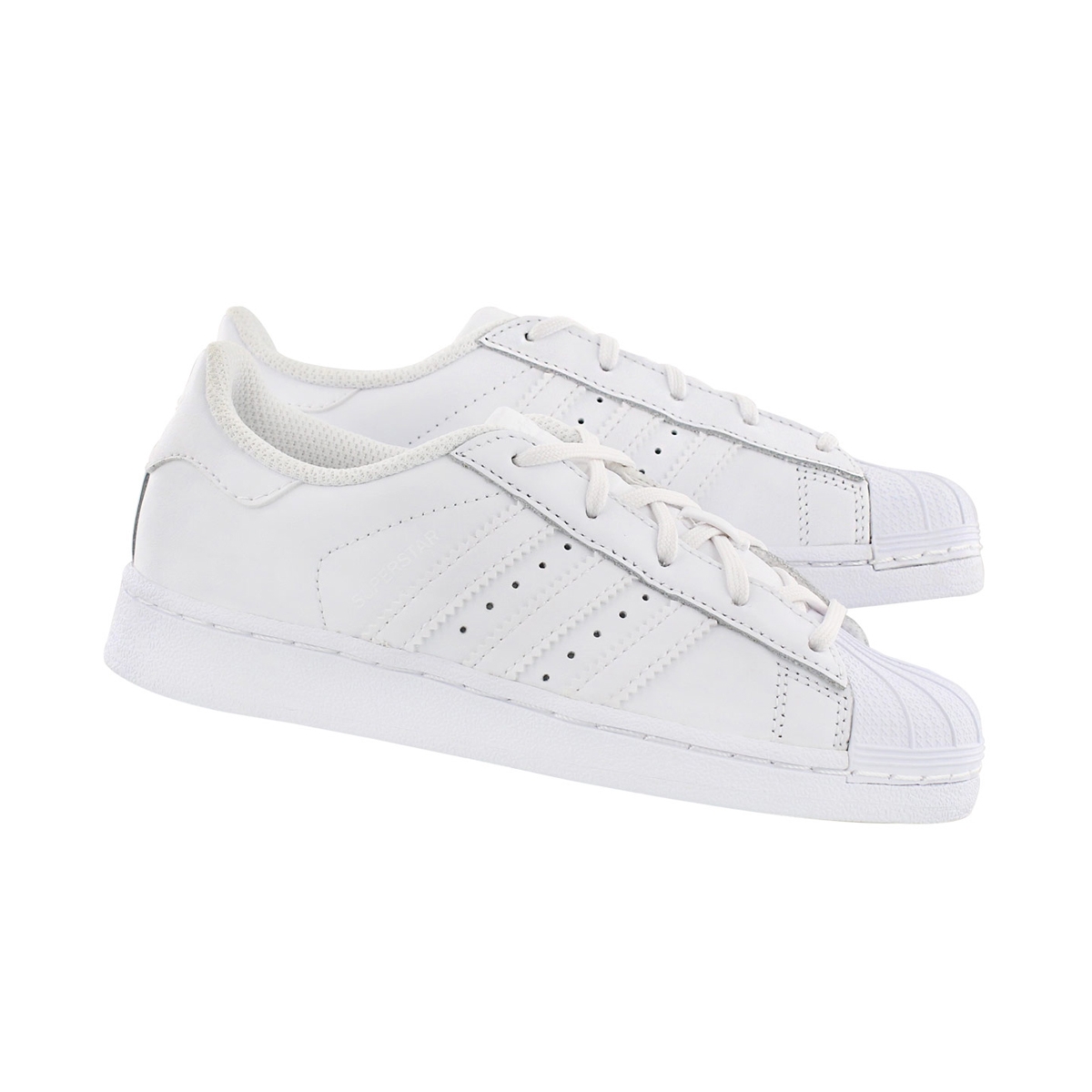Chlds Superstar white lace up