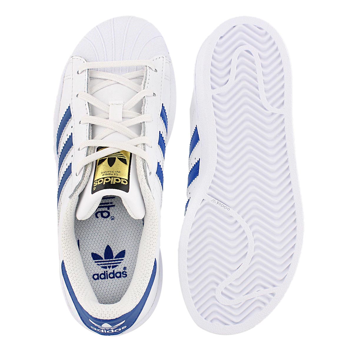 Bys Superstar wht/blue sneaker