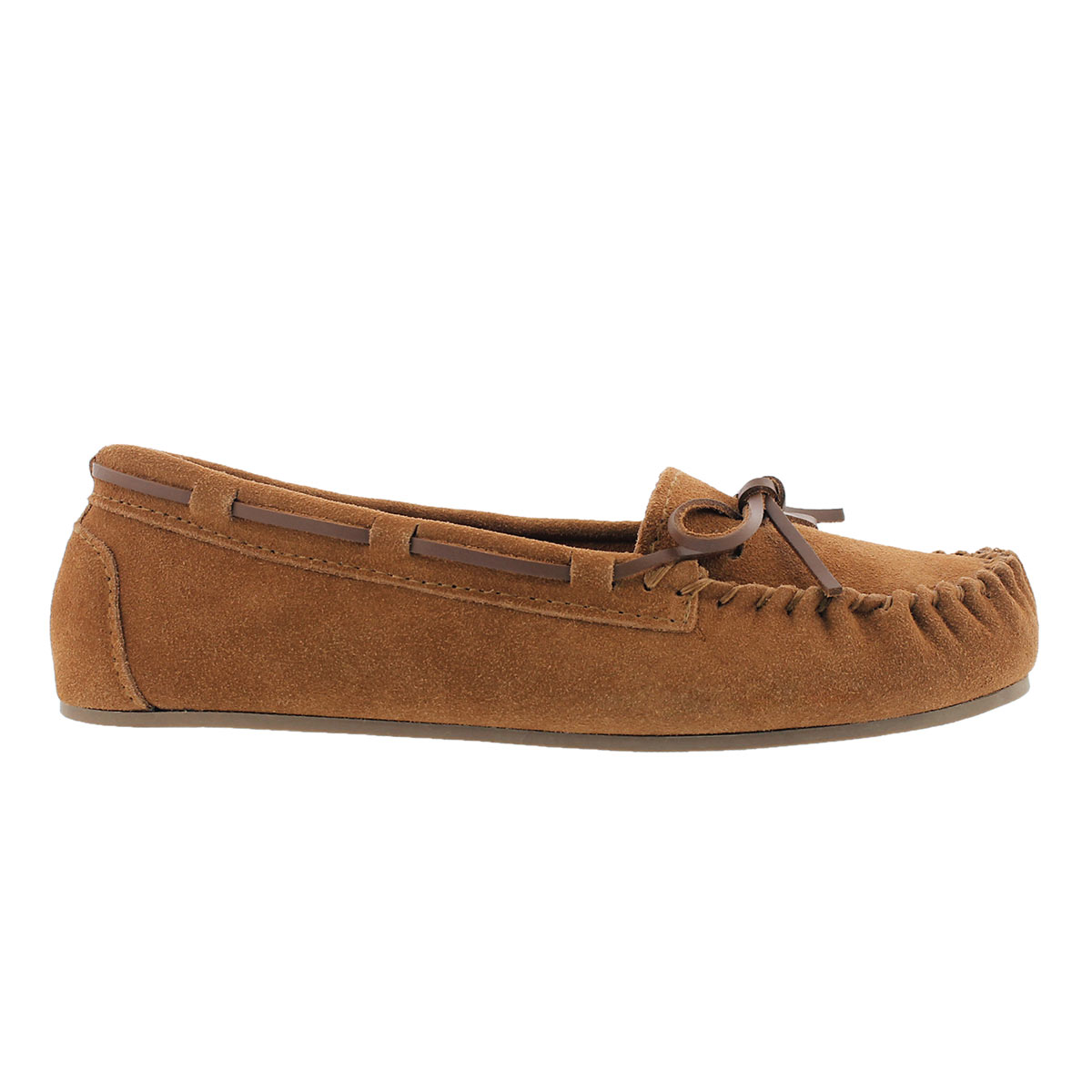 Lds Bae ches suede unlined ballerina moc