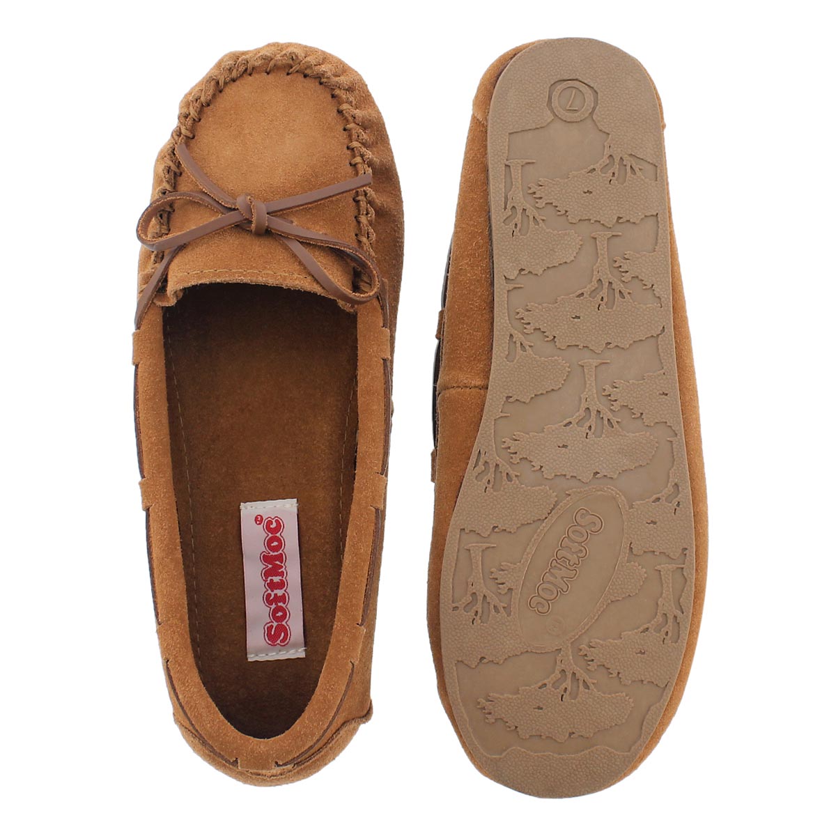Lds Bae ches suede unlined ballerina moc