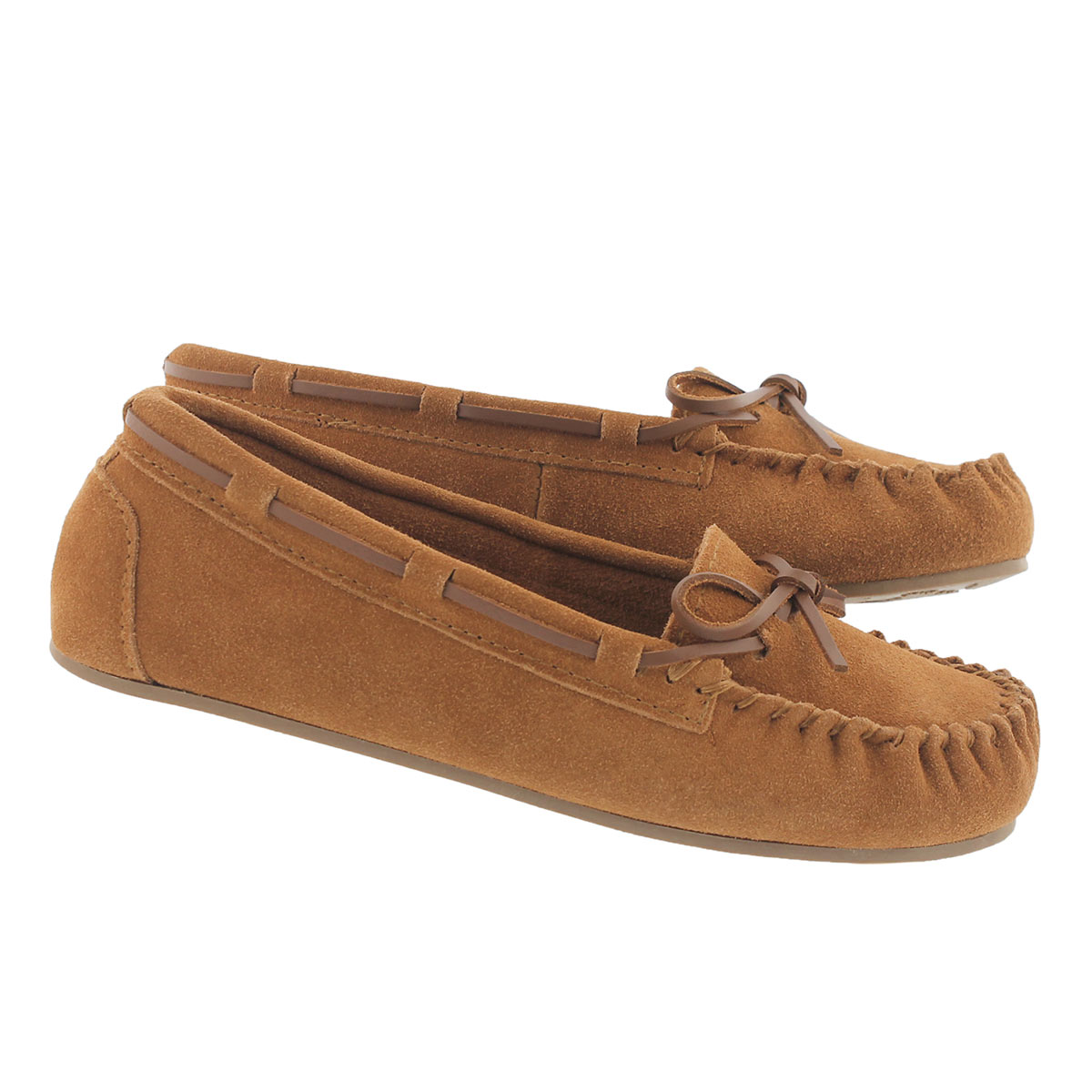 Lds Bae ches suede unlined ballerina moc
