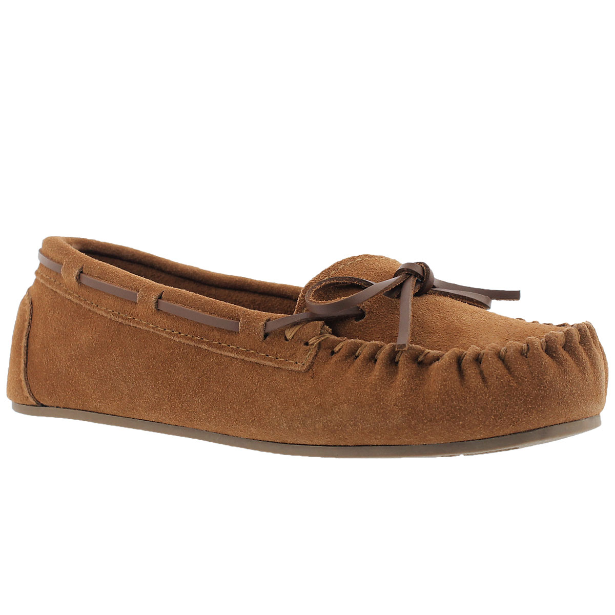 Lds Bae ches suede unlined ballerina moc